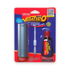 KIT MANTA ALUMÍNIO (10cmx1m) PRIME 30ml + PINCEL - DRYKO
